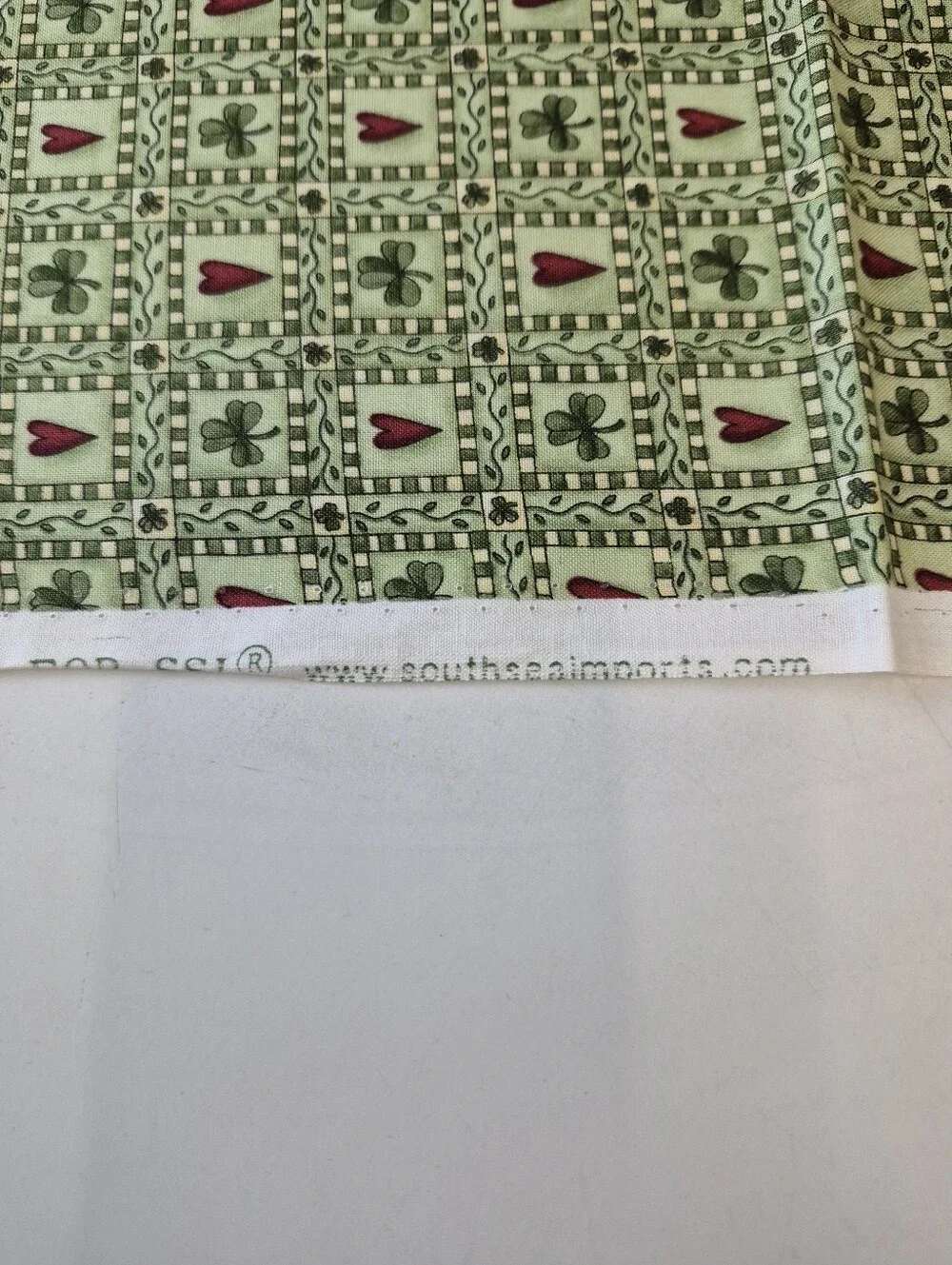 Debbie Mumm Mumms the Word Hearts & Clovers Cotton Fabric 1 Yard